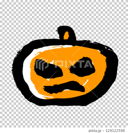 手描きのジャックランタンのイラスト 手描きのジャックランタンのイラスト 129122598