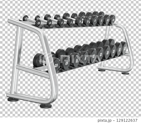 Gym Dumbbell rack, a stand for weightlifting gym equipment Gym Dumbbell rack, a stand for weightlifting gym equipment 129122637