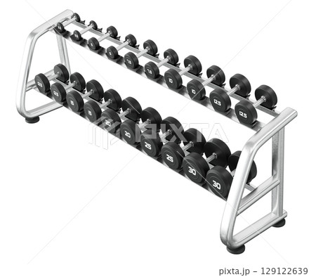 Gym Dumbbell rack, a stand for weightlifting gym equipment Gym Dumbbell rack, a stand for weightlifting gym equipment 129122639