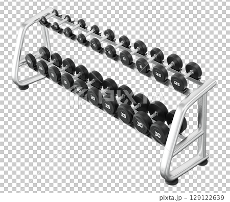 Gym Dumbbell rack, a stand for weightlifting gym equipment Gym Dumbbell rack, a stand for weightlifting gym equipment 129122639