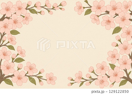 フレーム素材 満開の桜 フレーム素材 満開の桜 129122850