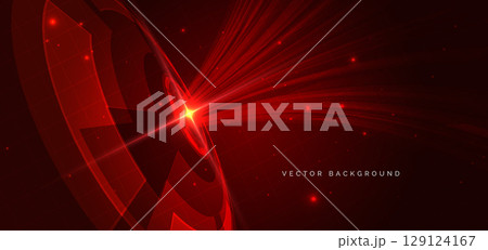 Technology hi tech red gear element on dark red background. Technology hi tech red gear element on dark red background. 129124167