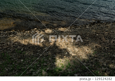 湖畔に落ちる木の影 湖畔に落ちる木の影 129124282