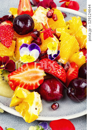 Healthy mixed fruit salad. Healthy mixed fruit salad. 129124644
