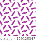 Candy seamless pattern in violet and purple wrap. Hand drawn caramel candy, sweets with chocolate shades in doodle style. Ideal Candy background for digital wallpaper or confectionery packaging. 129125347