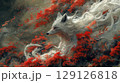 Kitsune-themed featuring mystical fox spirits from Japanese folklore. 129126818