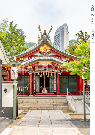 神戸八社巡り　二宮神社（生田裔神八社の二柱目）正勝さん　拝殿　神戸市中央区二宮町 129126888