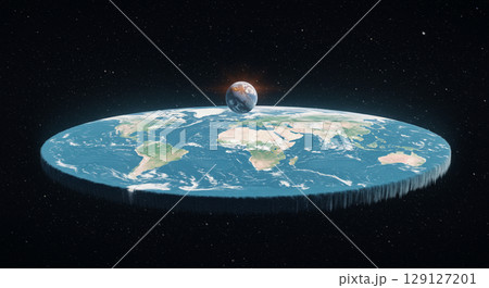 平面の地球　フラットアース 129127201