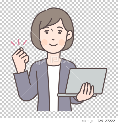Business person 1 posing with a laptop Business person 1 posing with a laptop 129127222