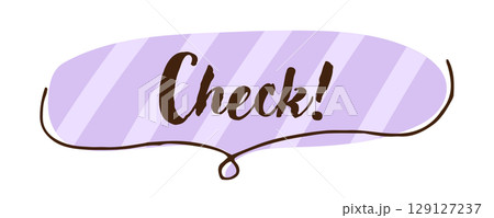 吹き出し check イラスト素材 吹き出し check イラスト素材 129127237