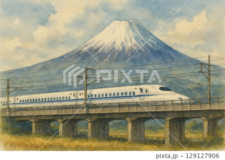 富士山 新幹線 富士山 新幹線 129127906