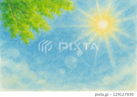 晴天　青空　若葉　イメージ 129127930