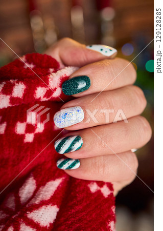 Christmas Nail art design manicure Christmas Nail art design manicure 129128285