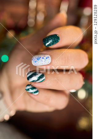 Christmas Nail art design manicure 129128289