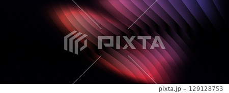 black and red ribbed glass gradient abstract background with smooth flowing wave texture and glossy luminous stripe pattern for minimal modern digital wallpaper design 129128753