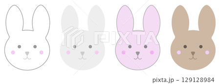 うさぎ4色カラバリ4点セット 129128984