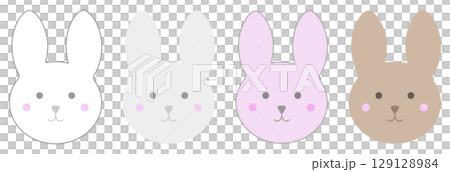 うさぎ4色カラバリ4点セット 129128984