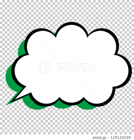 Simple speech bubble illustration - Fluffy Simple speech bubble illustration - Fluffy 129129289