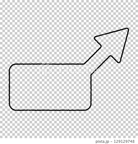 Handwritten Arrow Speech Bubble Upper Right Arrow Handwritten Arrow Speech Bubble Upper Right Arrow 129129748