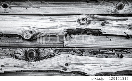 Grayscale Wood Texture Background Featuring...のイラスト素材 [129131515] - PIXTA