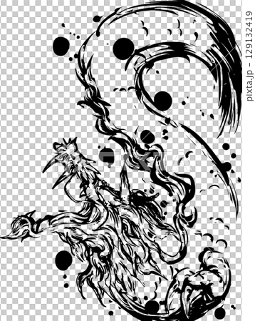龍墨水畫插圖 129132419