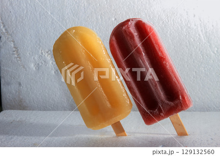 Refreshing Traditional Popsicles from New Taipei City Taiwan. 129132560