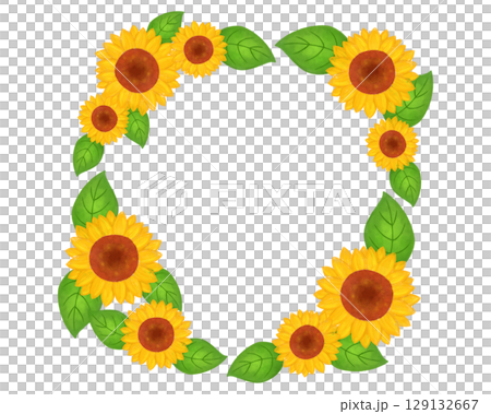 A sophisticated sunflower frame. A calming floral border that can be used for summer flyers, social media, and document designs. A sophisticated sunflower frame. A calming floral border that can be used for summer flyers, social media, and document designs. 129132667