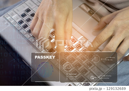 concept of using Passkey instead of a code set for maximum security Biometric Lock concept of using Passkey instead of a code set for maximum security Biometric Lock 129132689