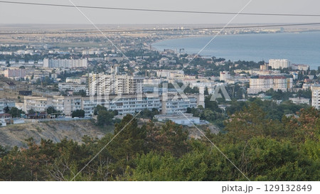 Panorama of the city of Feodosia from the hill. 129132849