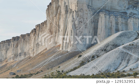 Picturesque landscape with white cliffs in Crimea, near the town of Belogorsk Picturesque landscape with white cliffs in Crimea, near the town of Belogorsk 129132951