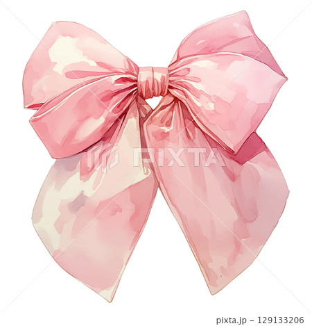 Beautiful pink ribbon with glossy texture perfect for gift wrapping or decoration Beautiful pink ribbon with glossy texture perfect for gift wrapping or decoration 129133206