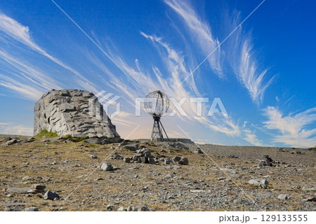 North Cape cliffside view in Norway 129133555
