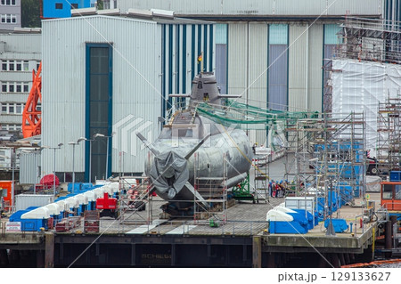 Submarine in dry dock Norway 129133627