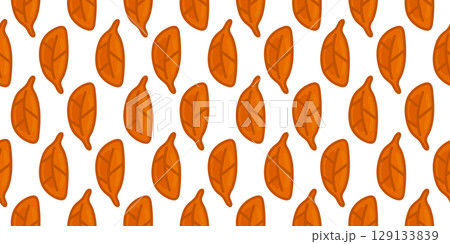 Seamless Orange Autumn Leaf Pattern Seamless Orange Autumn Leaf Pattern 129133839