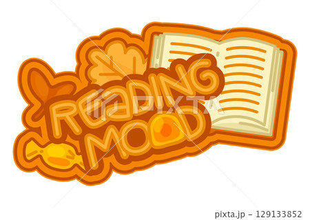Autumn Reading Mood Sticker Design 129133852