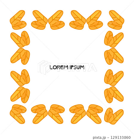 Autumn Winged Seed Frame Border Autumn Winged Seed Frame Border 129133860
