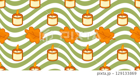 Autumn Candle Leaf Cozy Pattern Autumn Candle Leaf Cozy Pattern 129133869
