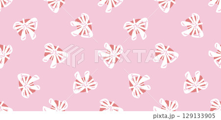 Gift Box Bow Seamless Pattern Gift Box Bow Seamless Pattern 129133905