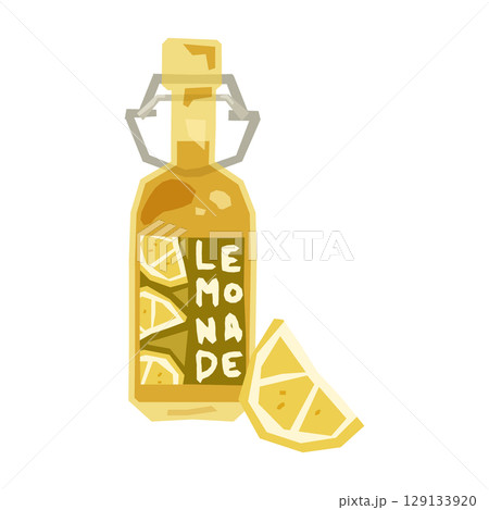 Lemonade Bottle With Citrus Label Lemonade Bottle With Citrus Label 129133920