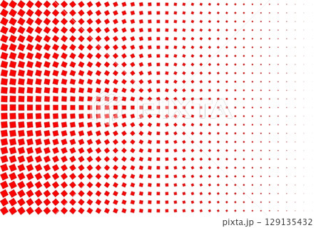Red square distortion halftone abstract background 129135432