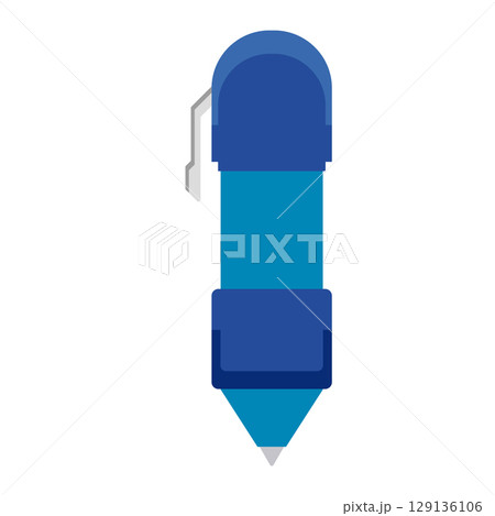 Blue pen flat icon. Vector Blue pen flat icon. Vector 129136106