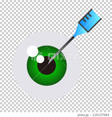 老化や疾患による目の病気になり眼科で手術をして治療するイラスト 129137064