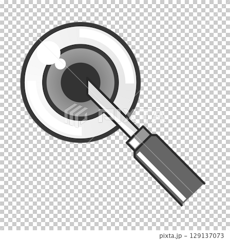 老化や疾患による目の病気になり眼科で手術をして治療するイラスト 129137073