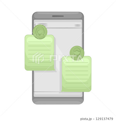 Illustration of Chat Box Illustration of Chat Box 129137479