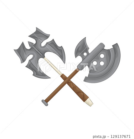 Illustration of Crossed Axe 129137671