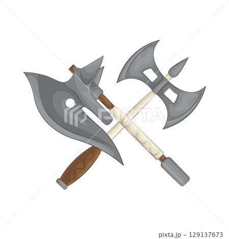 Illustration of Crossed Axe 129137673