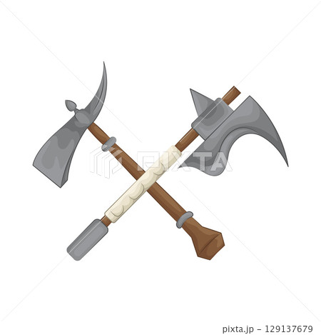Illustration of Crossed Axe 129137679