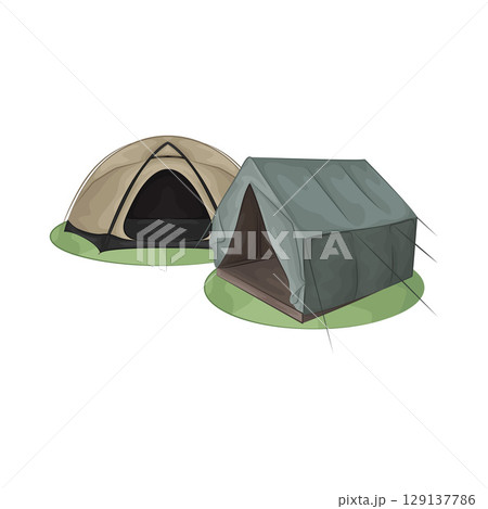 Illustration of Tent Illustration of Tent 129137786