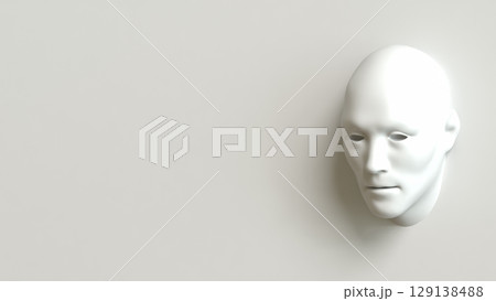 The White face for Abstract Background concept 3d Rendering. 129138488