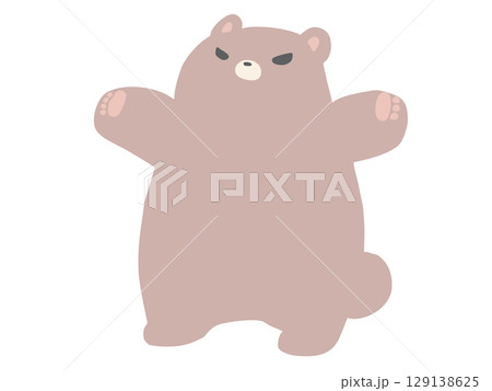 くま 両手を広げる 主線なし くま 両手を広げる 主線なし 129138625